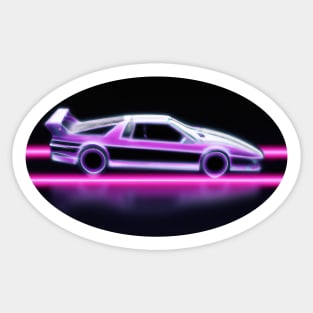 Synthwave sports car No.2 Neon Sticker